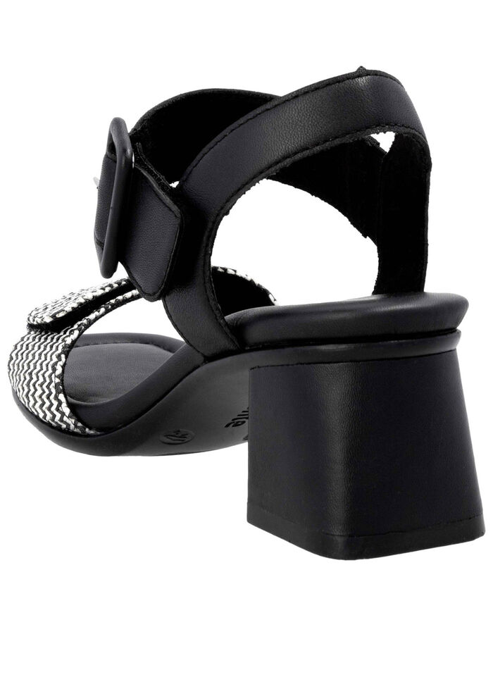 Remonte sandalen met gevlochten details ZWART-WIT