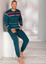 Pyjama met knoopsluiting en manchetten 