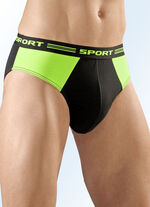 Set van vier slips, effen, met inzetstukken 