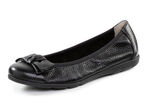Caprice, chique damesballerina&#39;s, breedte G, met elastische band ZWART