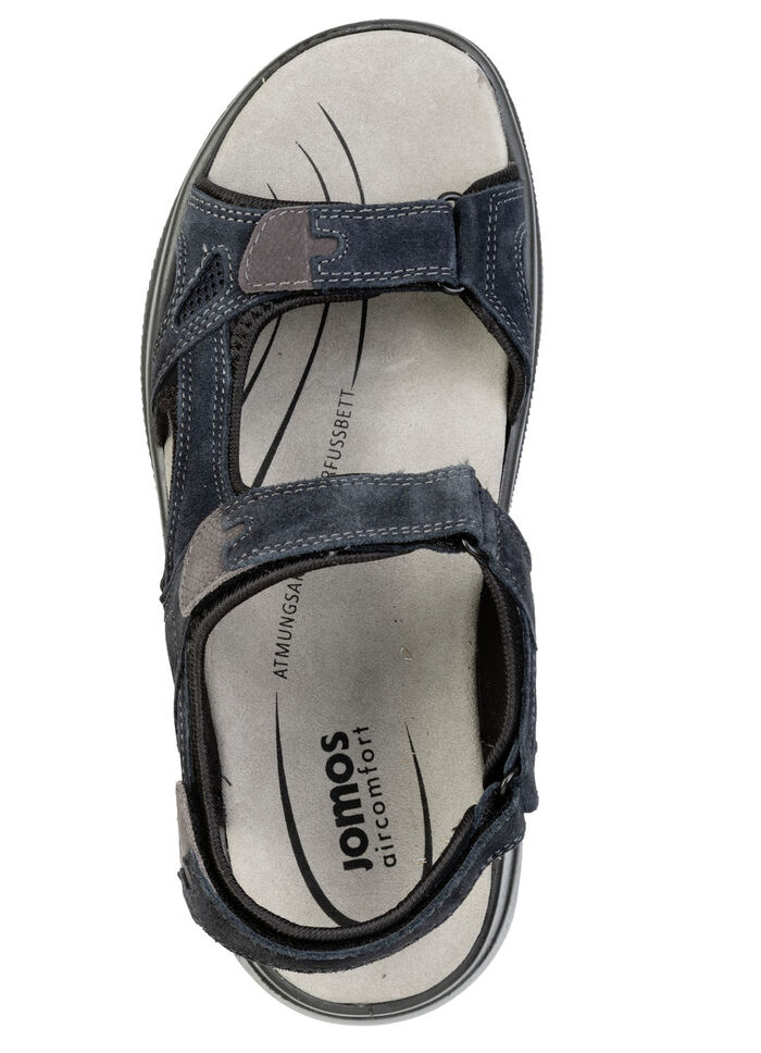 Sportieve heren trekkingsandalen, breedte H, met klittenbandsluiting DUNKELBLAU