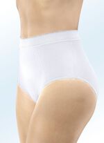 Set van vijf corrigerende slips met verstevigende voorzijde 3X ZWART, 2X WIT