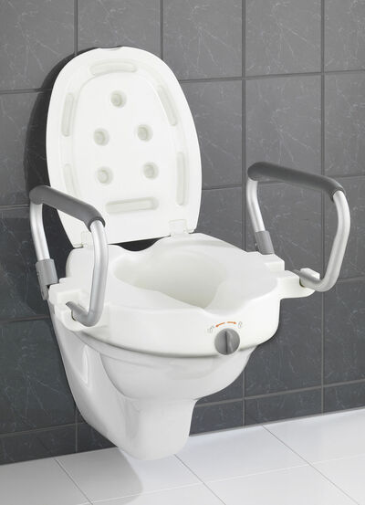Toiletverhoger met armleuningen en deksel 