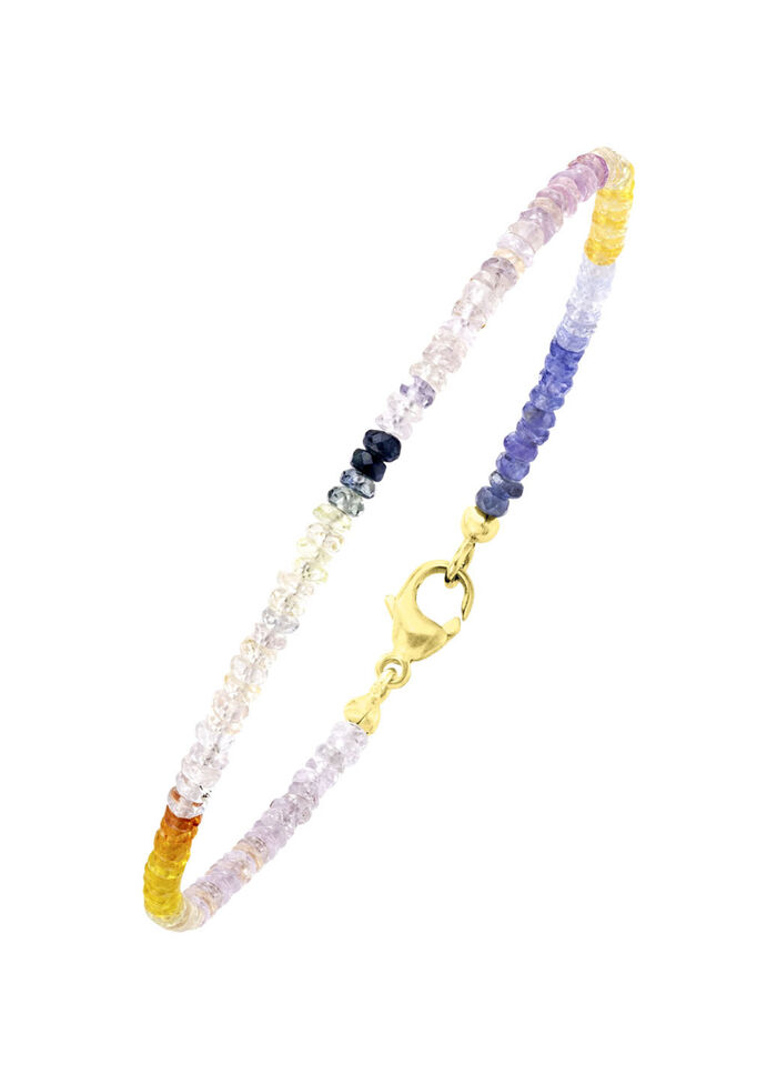 Elegante armband met echte saffier in veelkleurig 