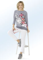 Magische jeans met leuke klinknagels en een trendy zoom met franjes WIT