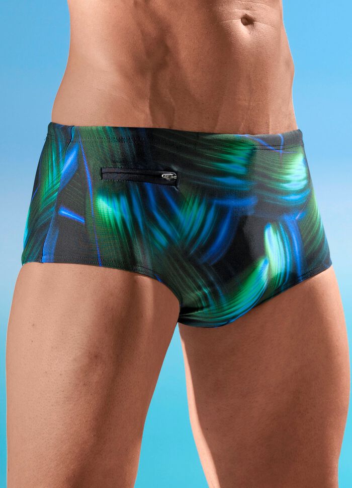 Schwab zwembroek in een hogere slipvorm, all-over design 