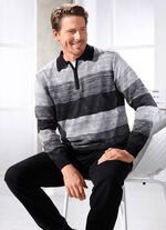 Klassieke polosweater met korte ritssluiting 