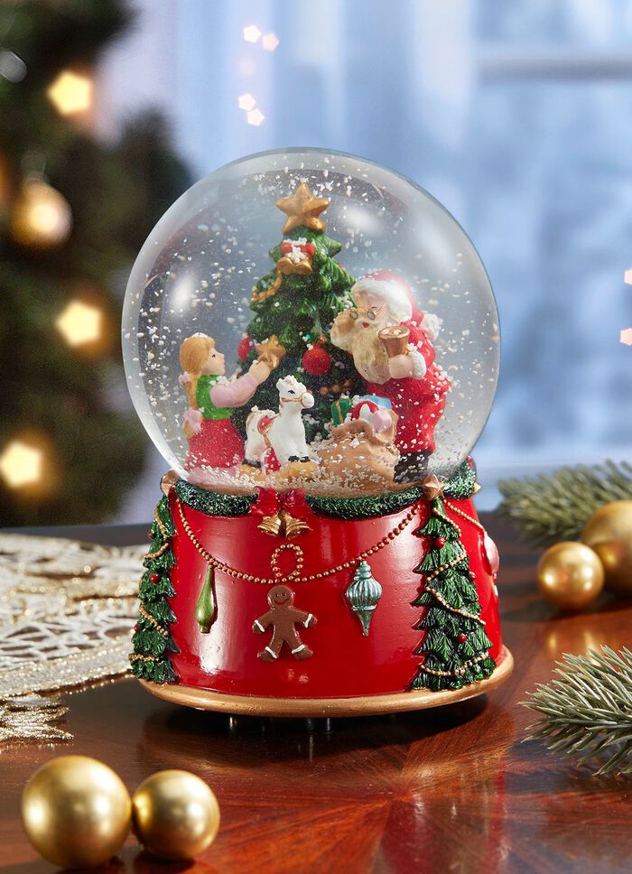 Handgemaakte muziekdoos sneeuwbol 