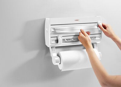 Leifheit wandrolhouder met opbergruimte voor kruiden 