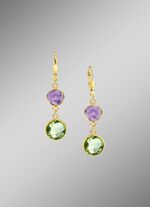 Tijdloze elegantie: oorbellen met kleurrijke kwarts 