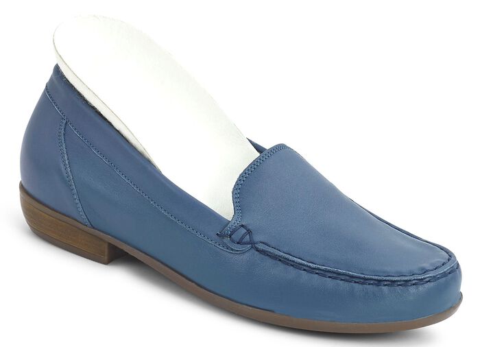 Waldl&auml;ufer mocassinpantoffels van fijn rundnappaleer JEANS