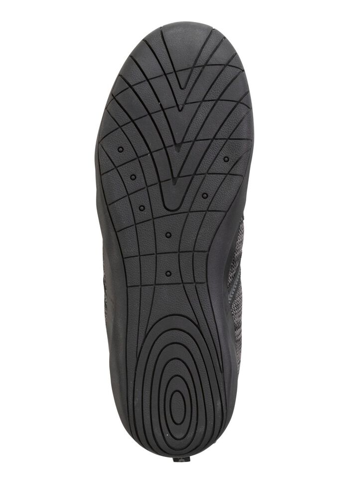 Blotevoetenschoen van textielmateriaal met synthetische afwerking ZWART-GRIJS