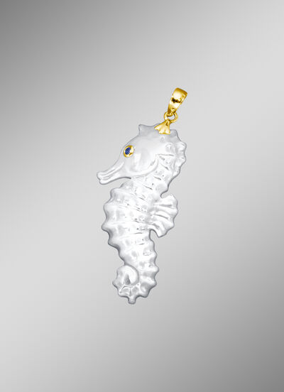 Kettinghanger zeepaardje, echt parelmoer 