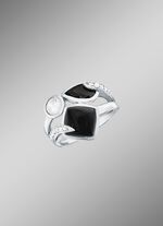 Stevige damesring met onyx 