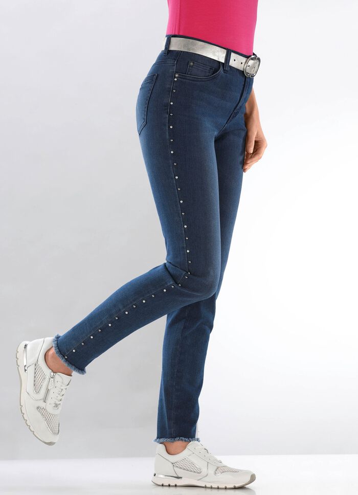 Elegante jeans met leuke decoratieve kralen 