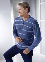 Polotrui met korte ritssluiting in 2 kleuren JEANSBLAUW