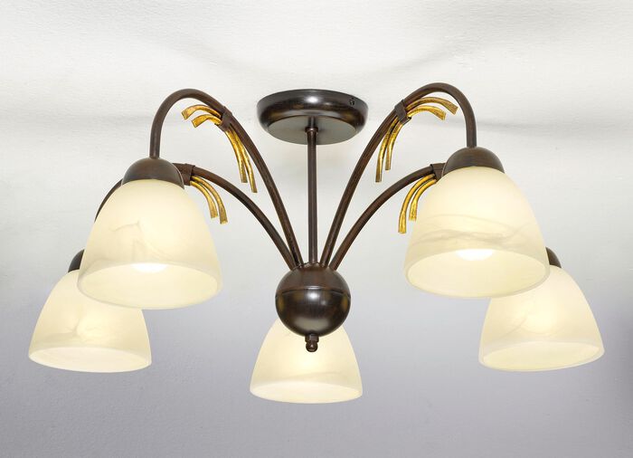 Plafondlamp met ijzeren frame 