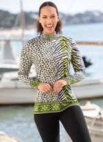 Shirt met briljant all-over design in 2 kleuren 