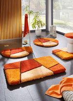 Kleurrijke badkamerset met antislip achterkant AARDE