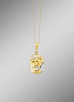 Diamantgeslepen hanger in tweekleurige uitvoering 