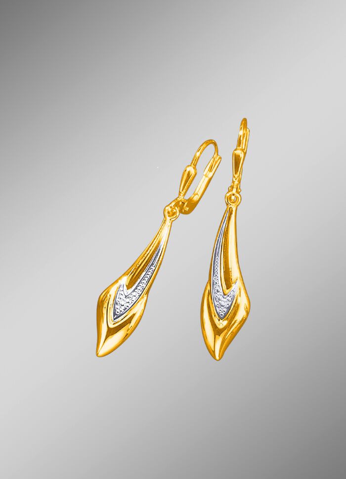 Tweekleurige oorbellen 