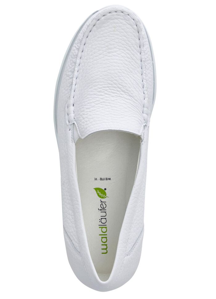 Waldl&auml;ufer, comfortabele damespantoffels, breedte H, met uitneembaar voetbed WIT