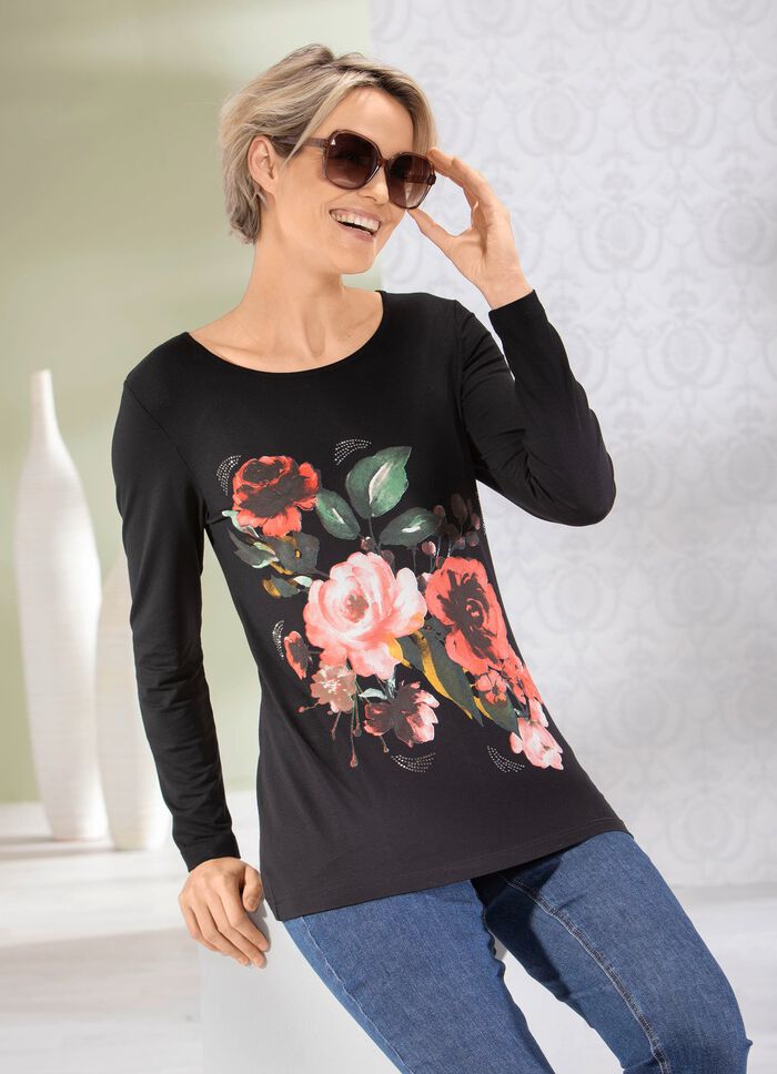 Shirt met bloemenprintmotief 