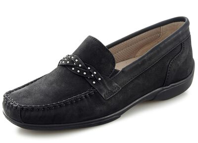 ELENA EDEN, comfortabele damespantoffels, breedte H, met uitneembaar voetbed 