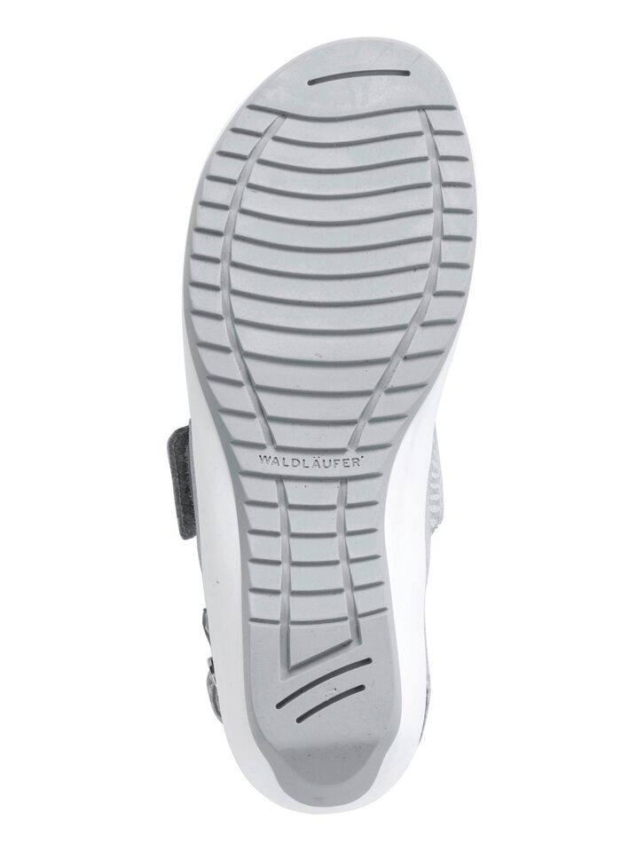 Ranger-sandaal van nappa- en nubuckleer LICHTBLAUW-ZILVER