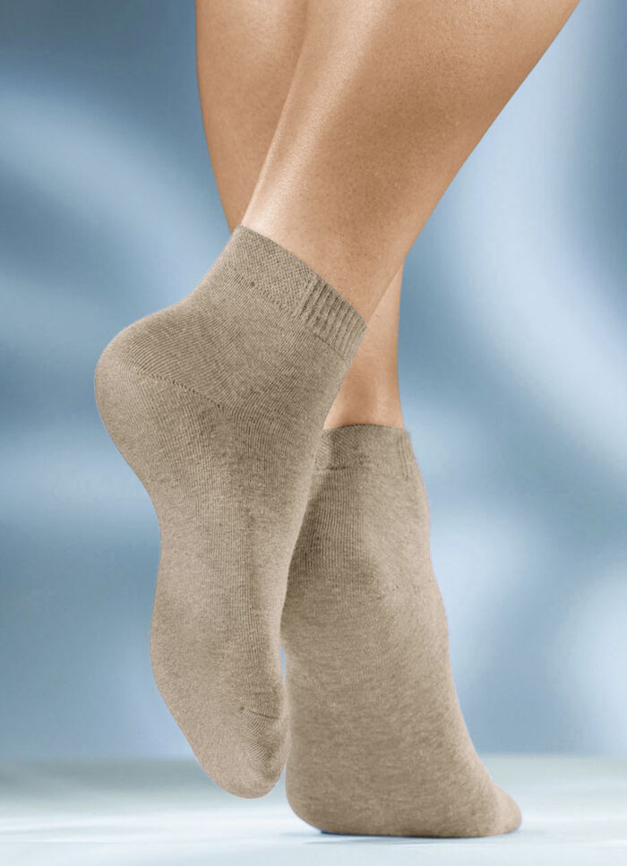 Set van zes sokken in verschillende kleuren 3x JEANS, 3X BEIGE