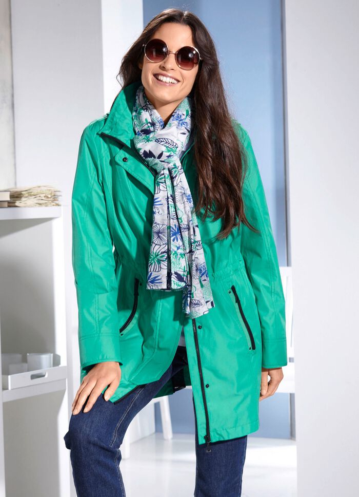 Functionele jas met afneembare capuchon 