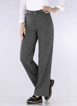 Broek in modieuze breedte ANTRACIET GEM.