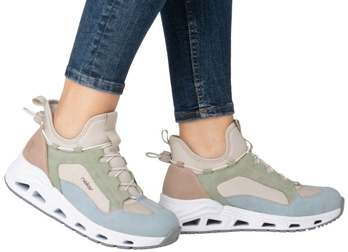 Rieker, stijlvolle dameslaarzen, breedte G, met uitneembaar voetbed VEELKLEURIG