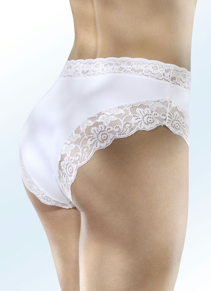 Set van drie slips met elastisch kant 