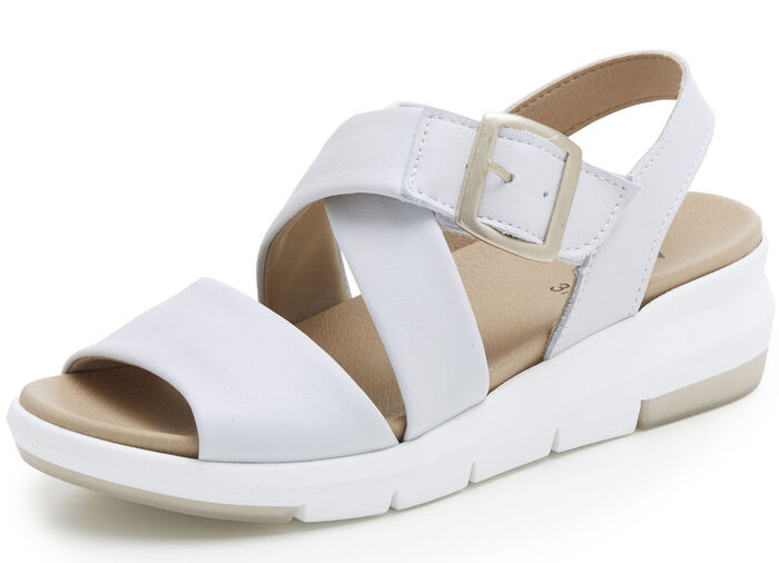 ELENA EDEN sandaal gemaakt van nappaleer IJS GRIJS