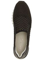 Caprice pantoffels met strass steentjes ZWART