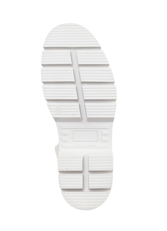 ELENA EDEN enkellaarsjes met veters en een gezellige teddykraag IJSGRIJS