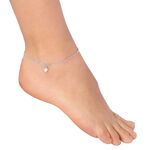 Delicaat Figaro enkelbandje met hartje hanger 