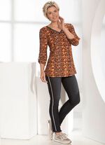 Shirt met V-hals met decoratieve lintafwerking 