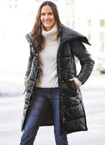 Leren gewatteerde jas 2-in-1 van &ldquo;Jilani&rdquo; 