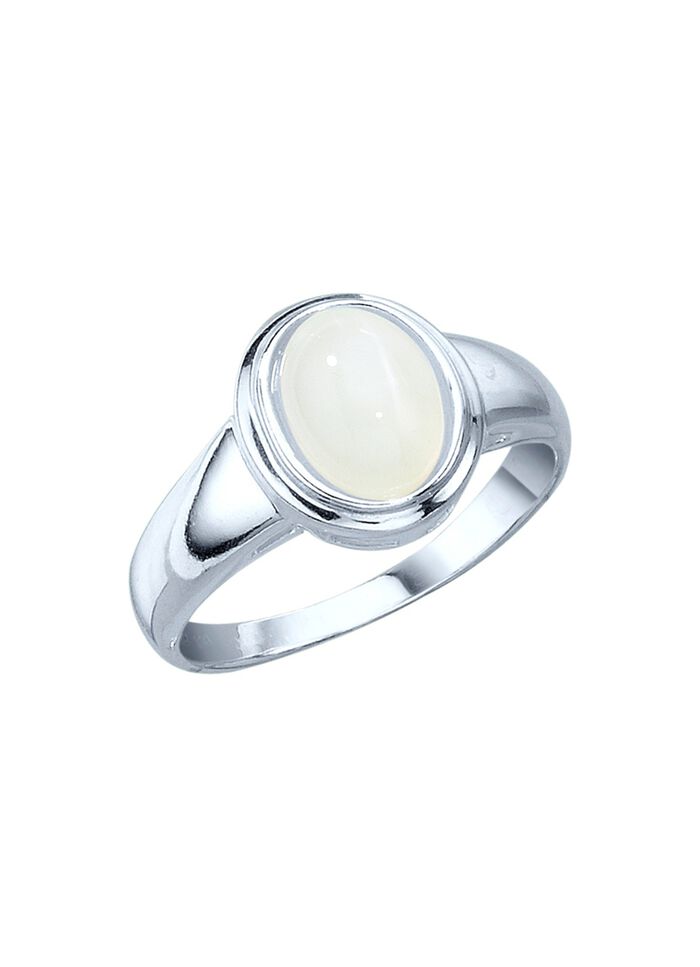 Damesring met echte maansteen 