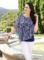 Poncho tuniek met ge&iuml;ntegreerde top 