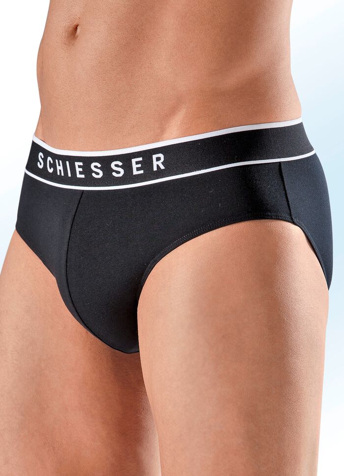 Schiesser set van drie slips met elastische tailleband 