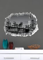 3D-muurtattoo New York met indrukwekkend 3D-effect 