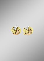 Oorknopjes in knoopvorm, driekleur 