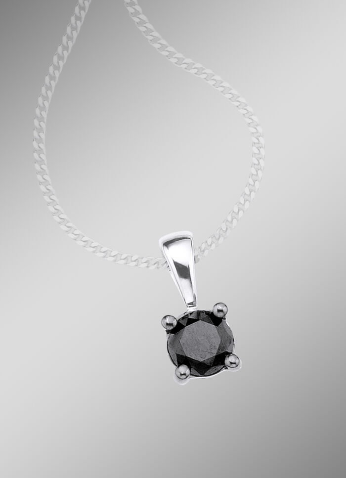 Beeldschone kettinghanger met 1 diamant 