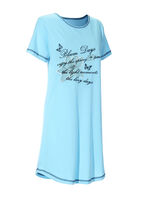 Set van twee nachthemden, korte mouwen met ronde hals 