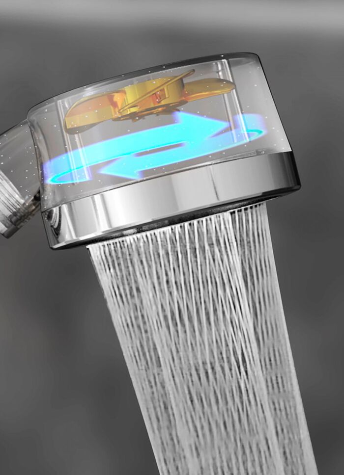 Aquadon EcoTornado douchekop met ingenieus turbine-effect 