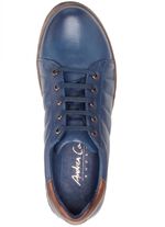 Andrea Conti veterschoenen met contrasterende bies aan de achterkant MARINE