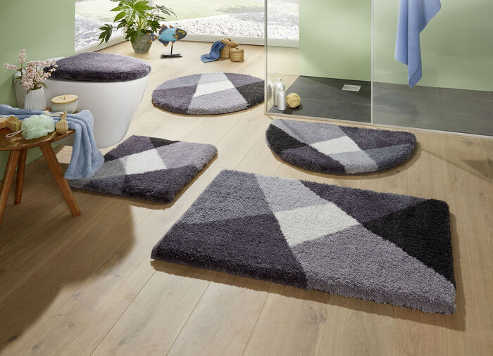 Badmat van LineaDue met antislip achterkant GRIJS